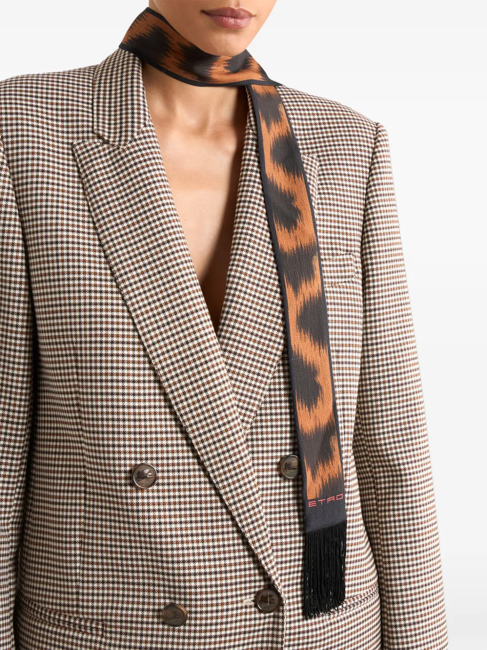 ETRO Sjaal met dierenprint Zwart
