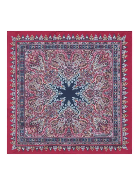 ETRO floral paisley silk pocket square