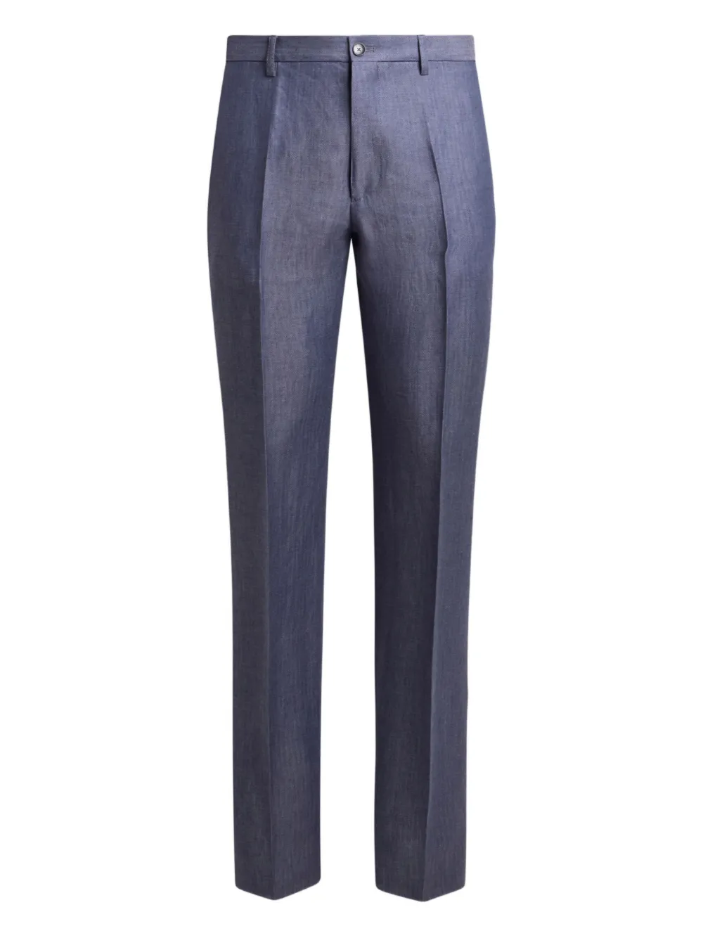 ETRO pleated linen trousers - Blu