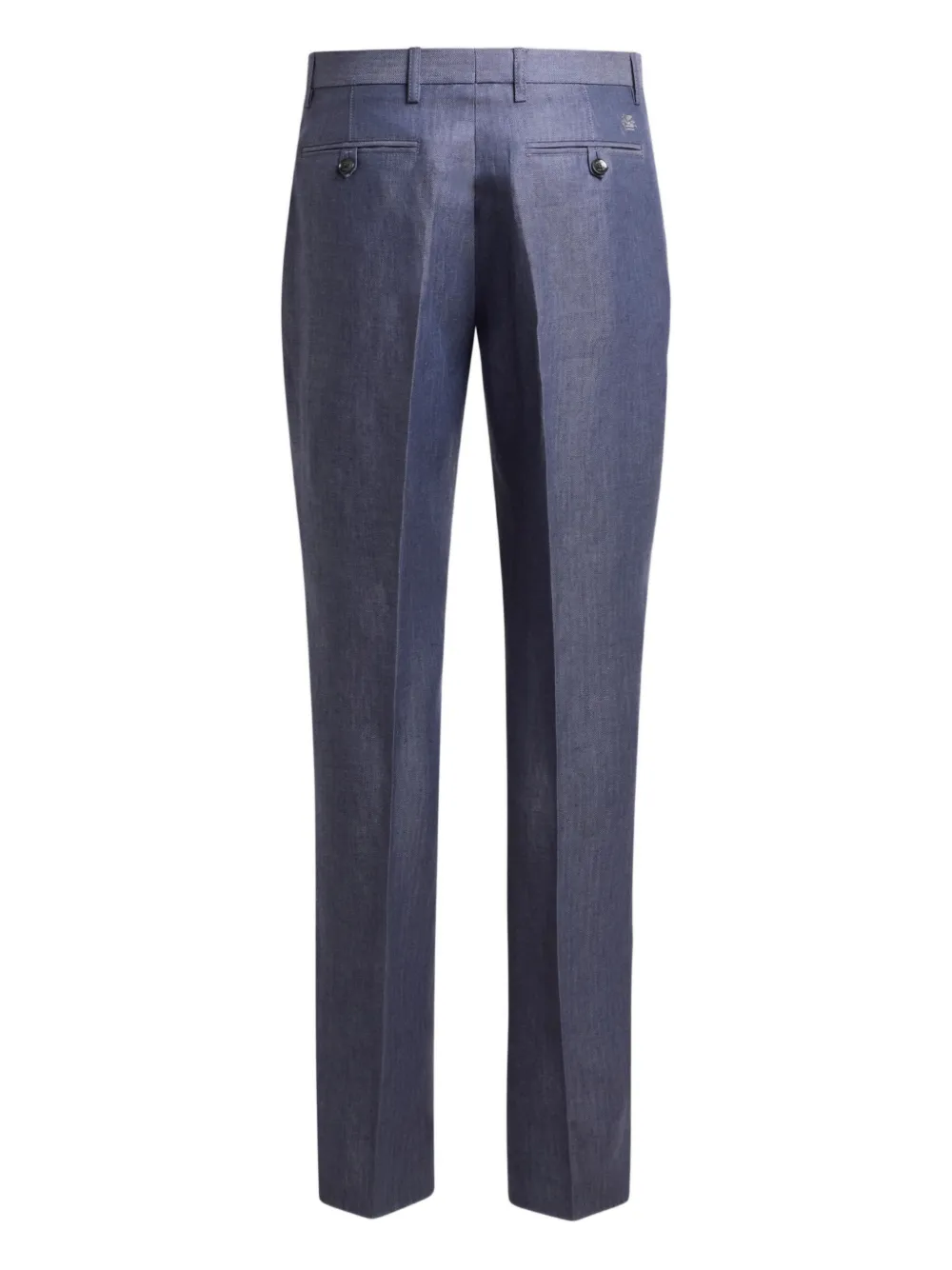 ETRO pleated linen trousers - Blauw