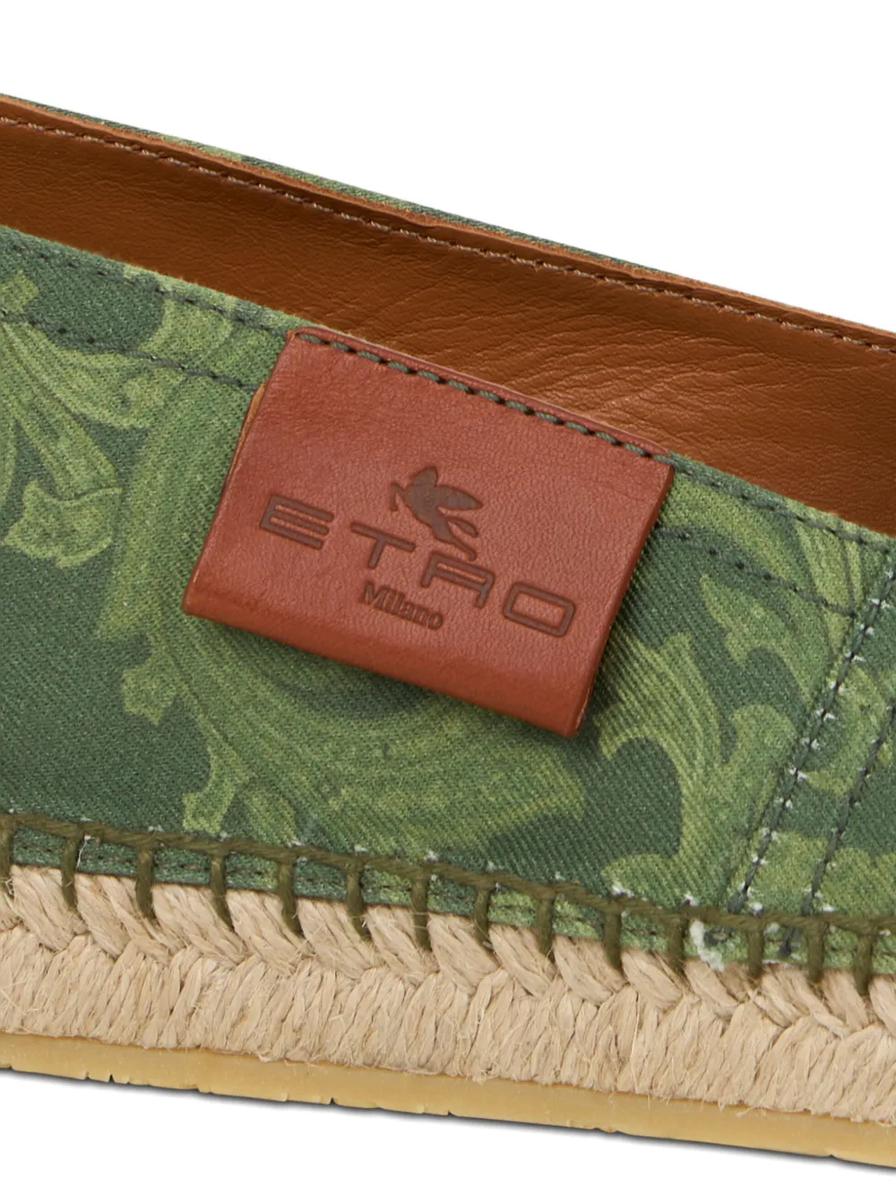 ETRO paisley-motif espadrilles Groen