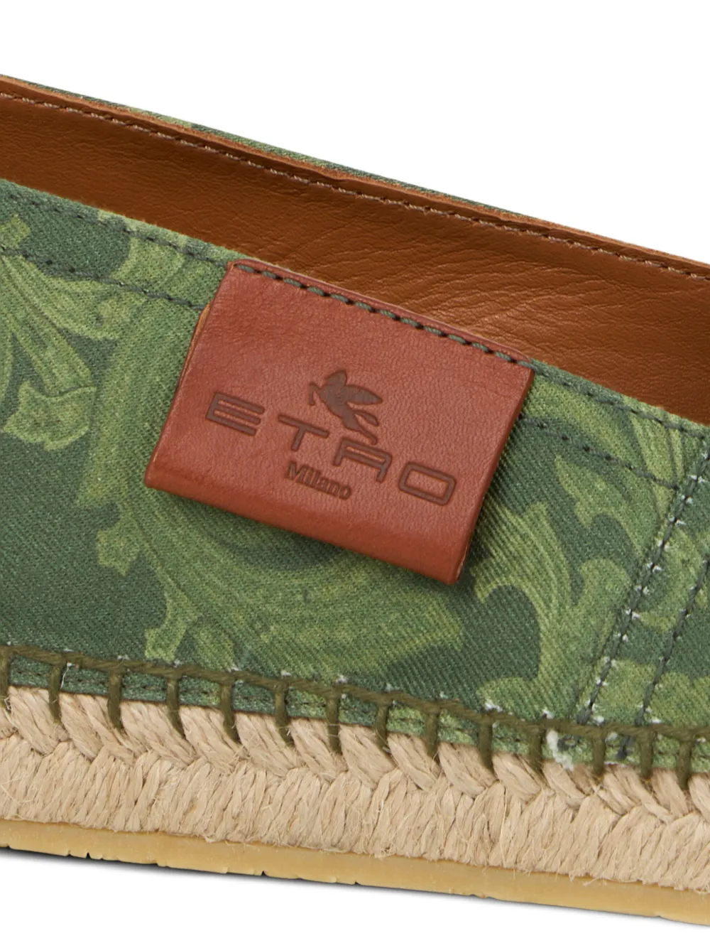 ETRO Espadrilles met paisley-patroon Groen