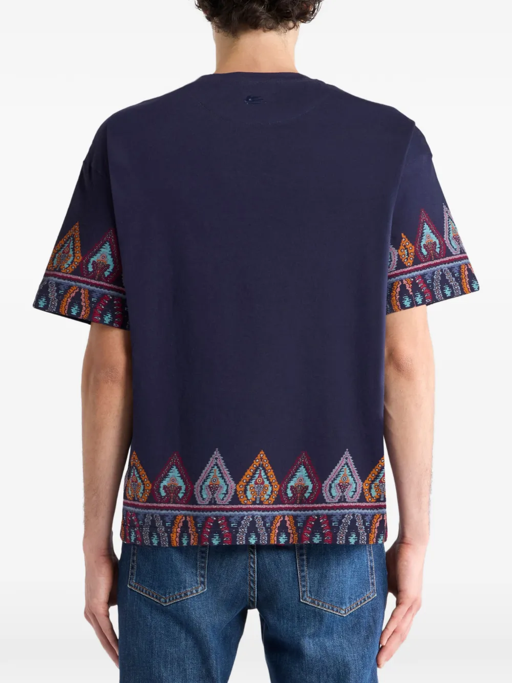 ETRO T-shirt met geometrische print Blauw