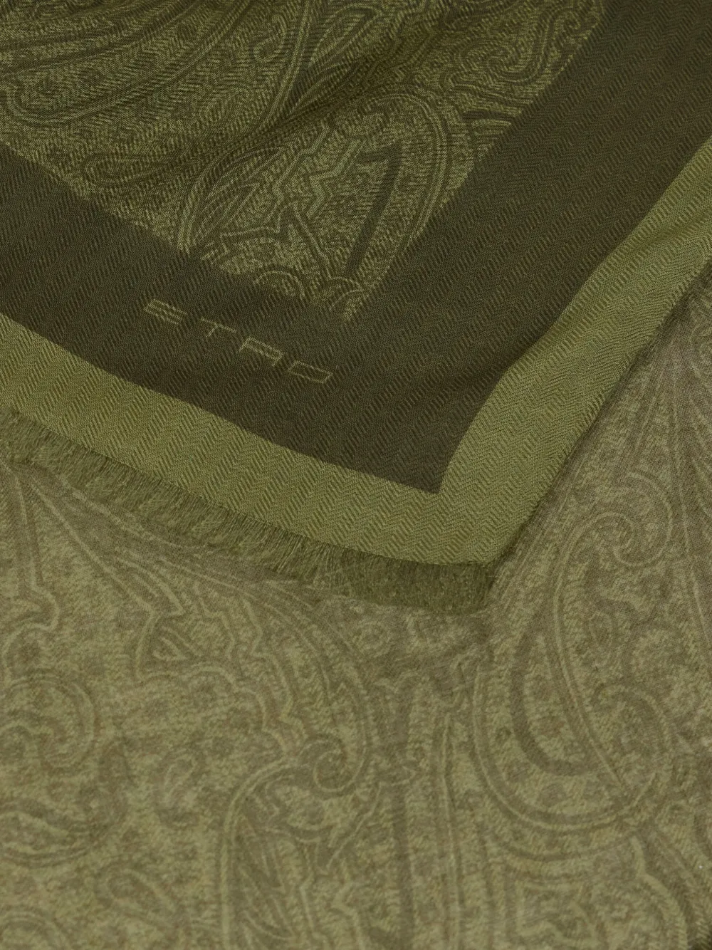 ETRO paisley-pattern scarf - Groen
