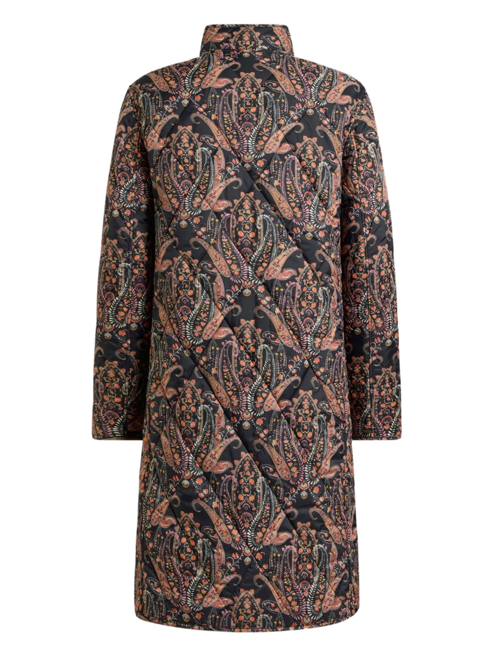 Etro Quilted Floral Paisley-motif Coat In Multi
