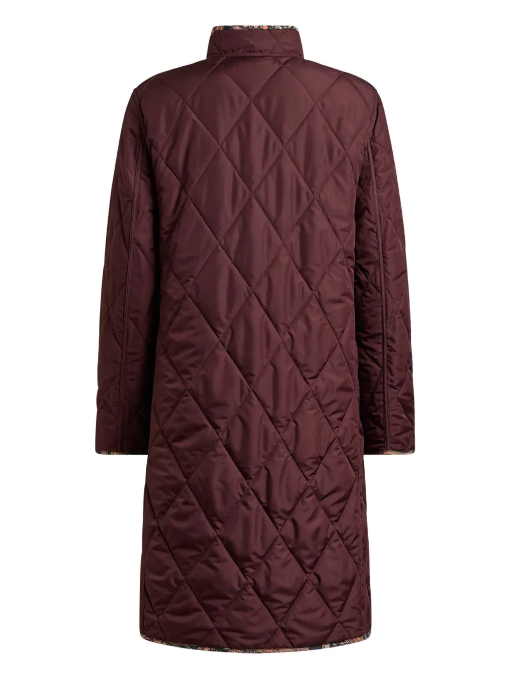 Etro Quilted Floral Paisley-motif Coat In Multi