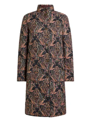 ETRO フローラル ダブルコート | ブラック | FARFETCH JP