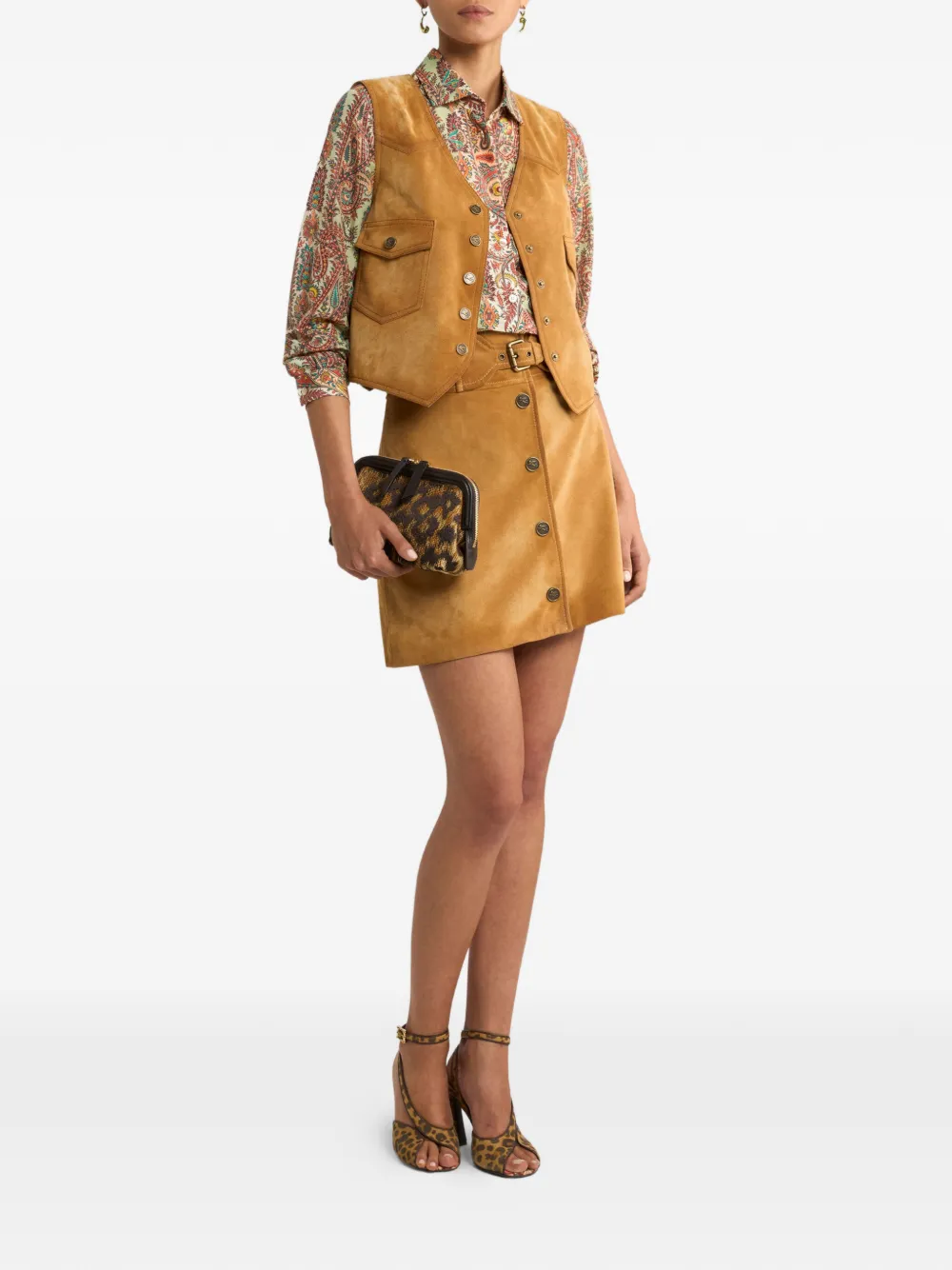 ETRO blouse met paisley-print - Beige