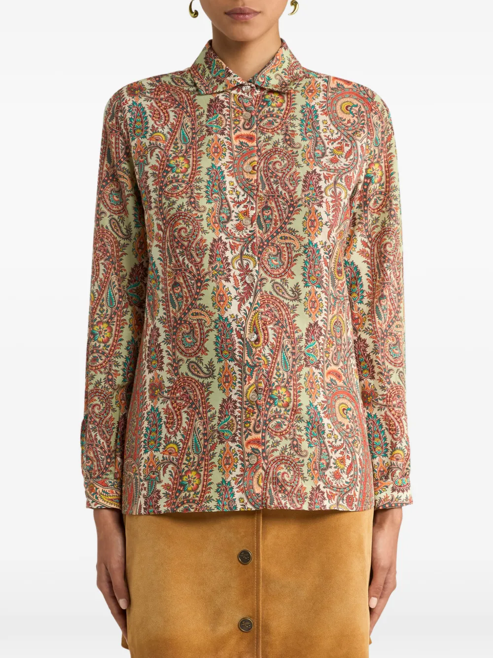 ETRO Blouse met paisley-print Beige