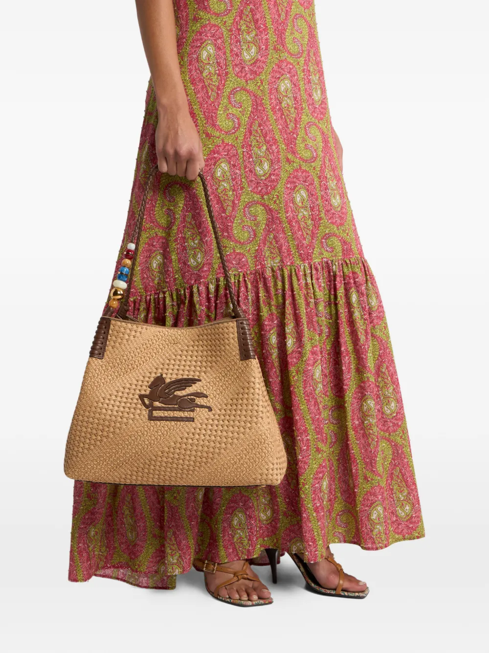 ETRO Libra Pegasus grote schoudertas - Beige