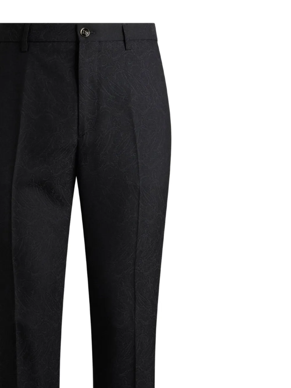 ETRO jacquard paisley trousers - Zwart