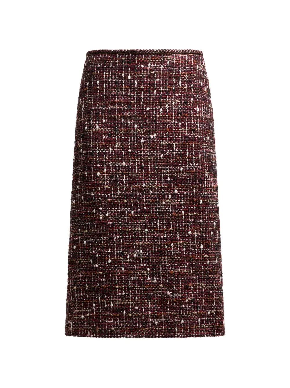 ETRO tweed knee-length mid skirt - Rosso