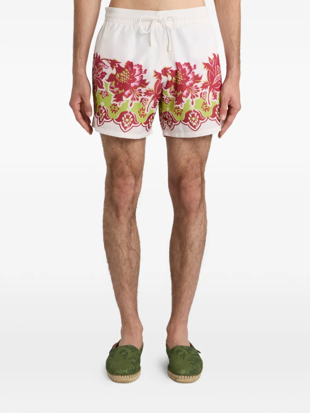  Etro Floral-print Swimsuit - Neutrals 