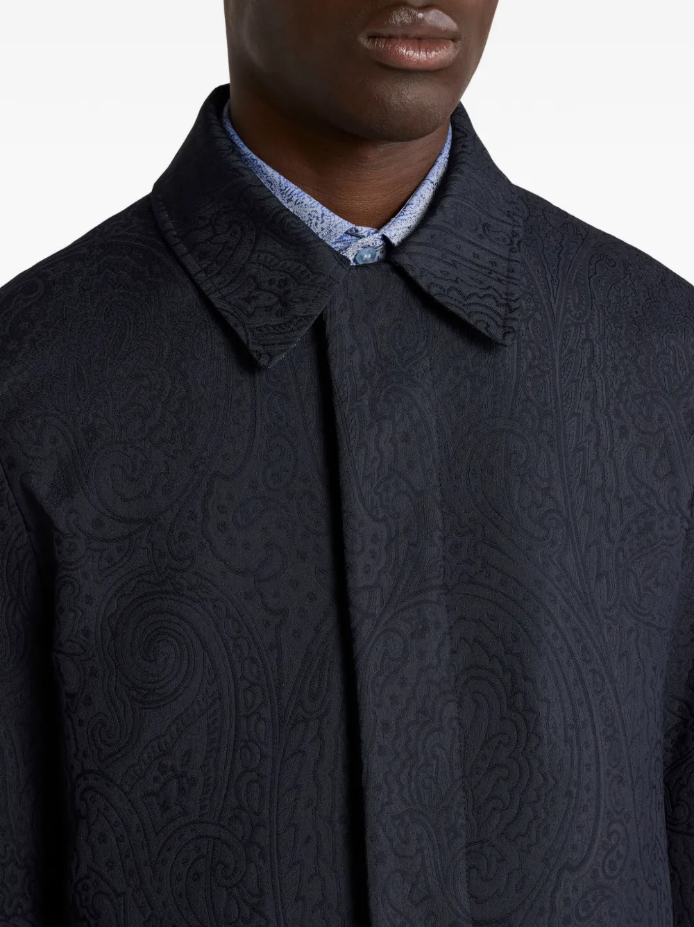 ETRO Jas met jacquard Blauw