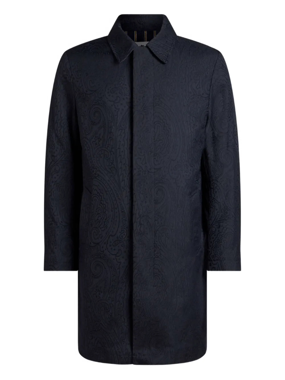 ETRO patterned-jacquard coat - Blu