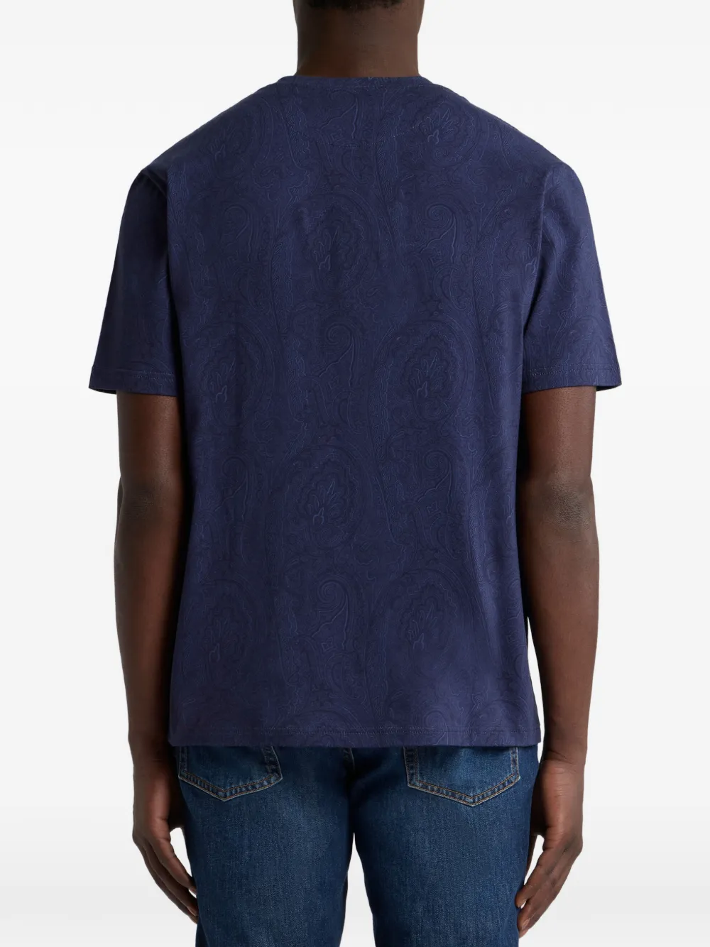ETRO arnica-motif T-shirt - Blauw