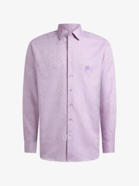 ETRO jacquard paisley embroidery shirt
