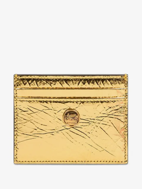 ETRO laminated leather card holder