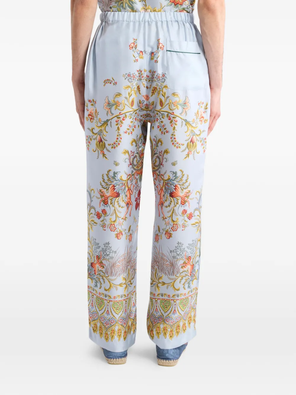 ETRO Zijden broek Blauw