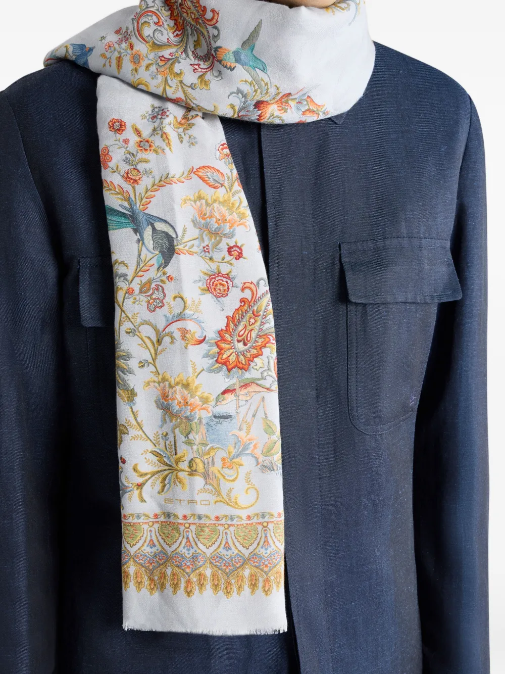  Etro Floral-print Scarf - Neutrals 