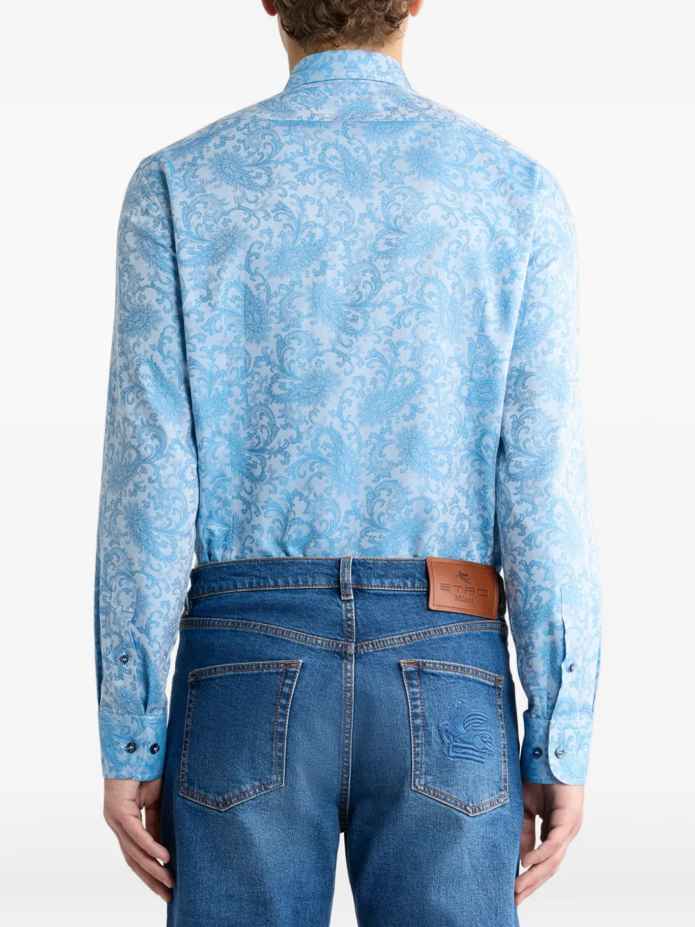 ETRO Overhemd met paisley-jacquard Blauw
