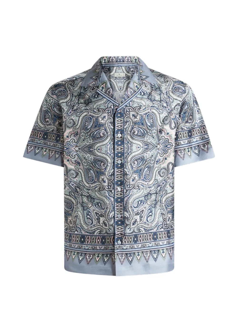 ETRO paisley pocket silk shirt - Blu