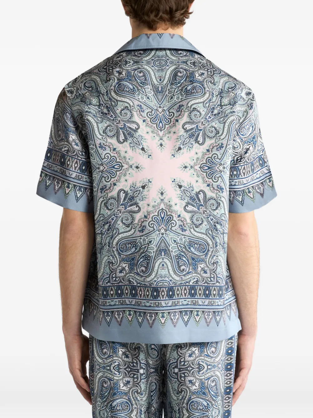ETRO Overhemd met paisley-zak Blauw