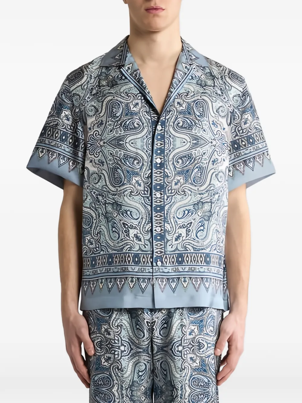 ETRO Overhemd met paisley-zak Blauw