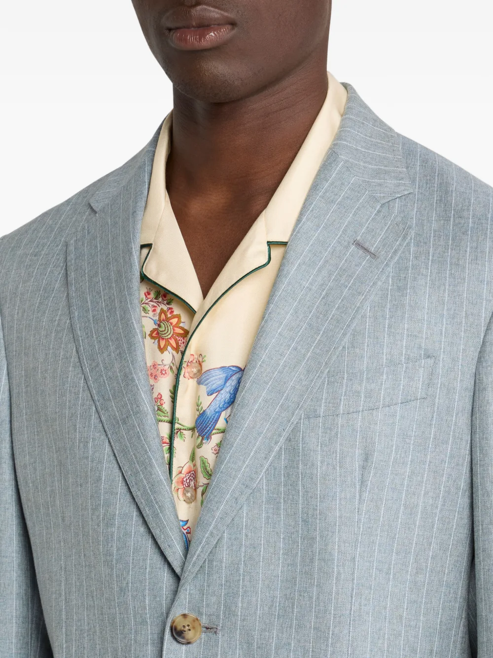 ETRO ストライプ シングルスーツ | グリーン | FARFETCH JP