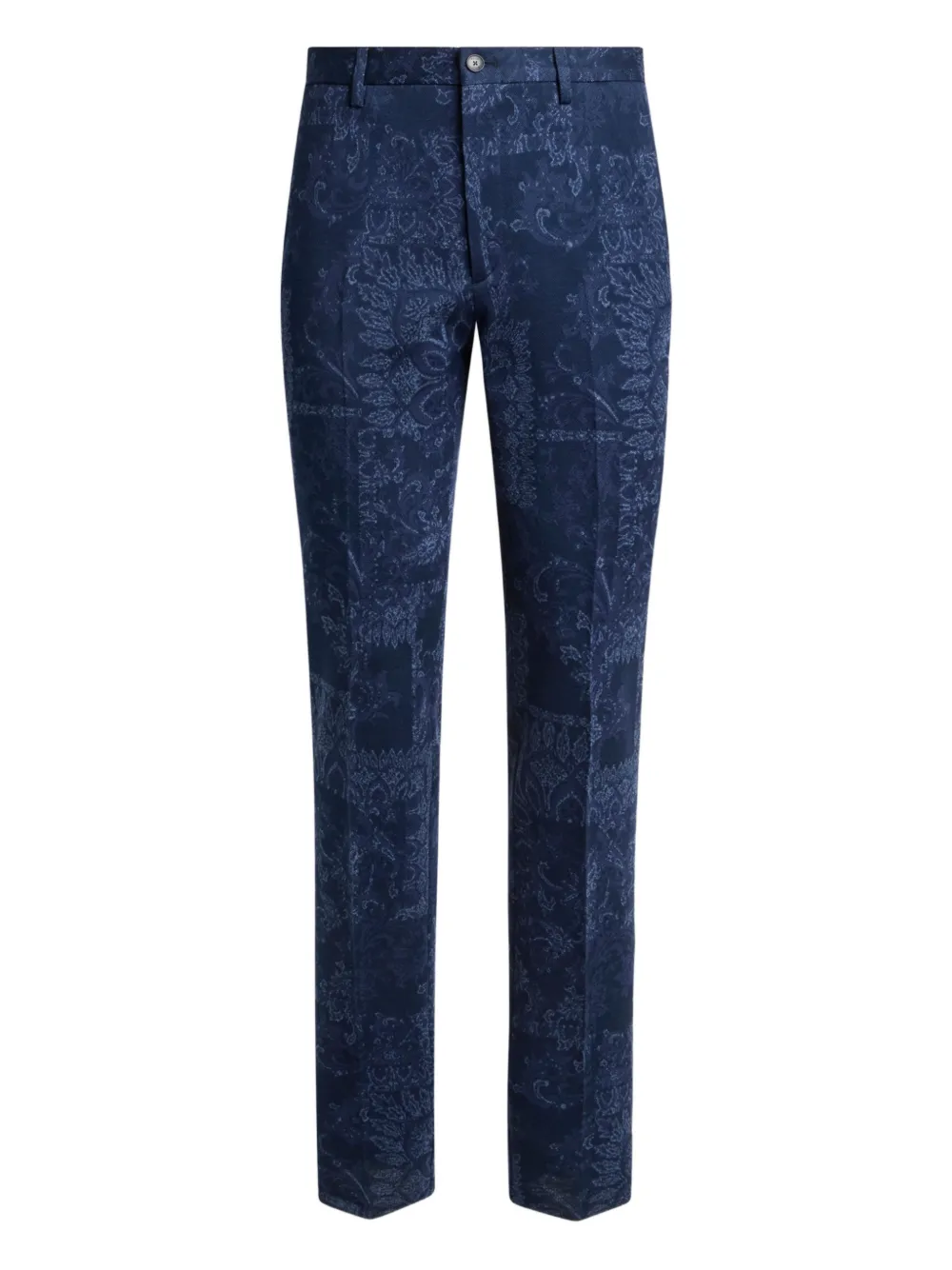 ETRO cotton jacquard trousers - Blau