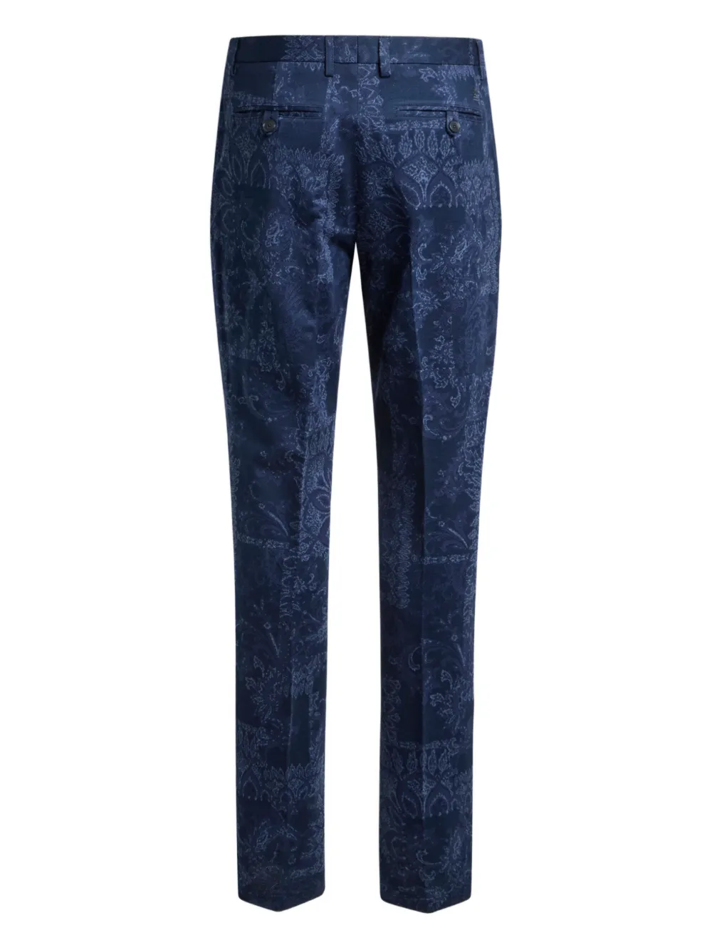 ETRO cotton jacquard trousers - Blauw
