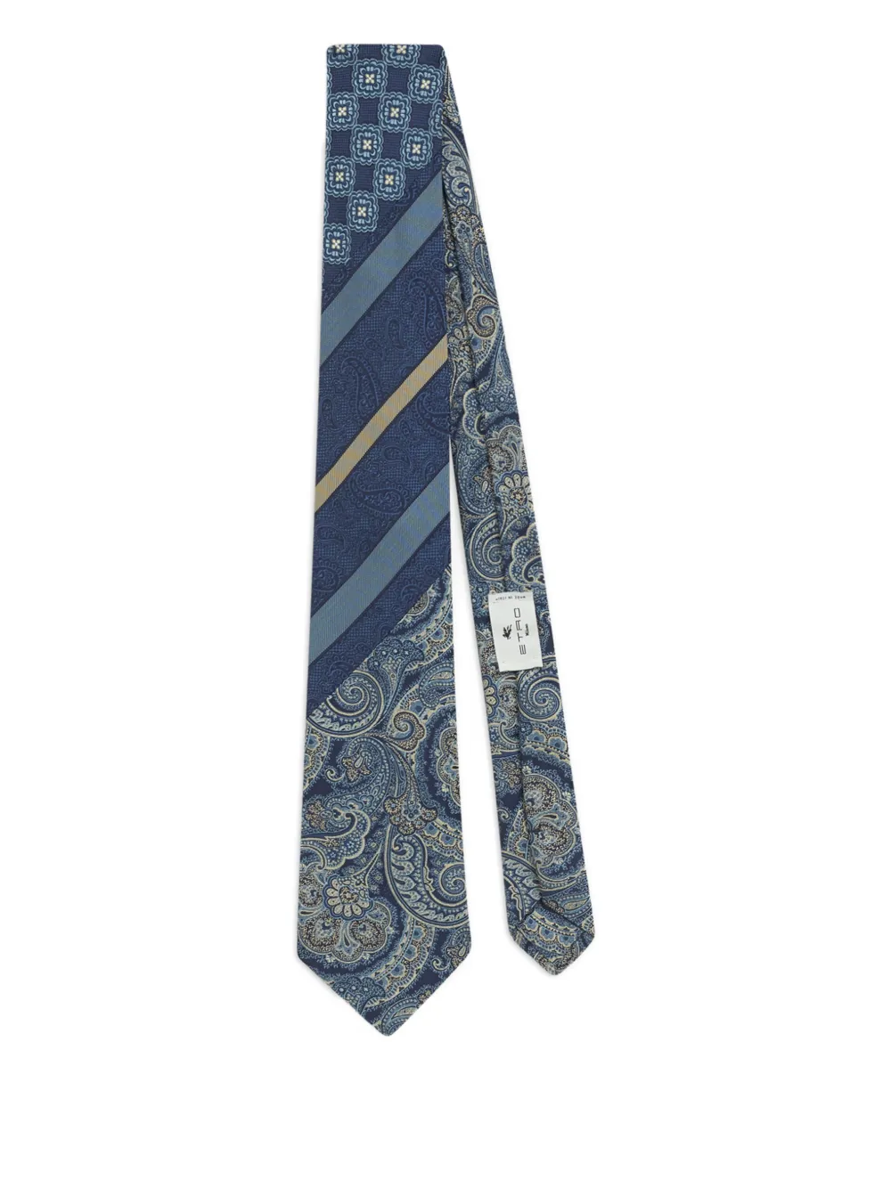 ETRO jacquard patchwork tie | Blue | Image 1