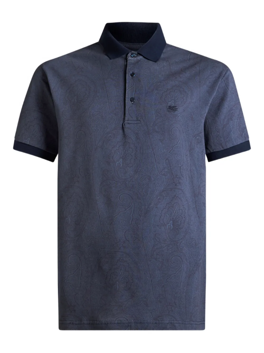 ETRO Polo con motivo arnica - Blu