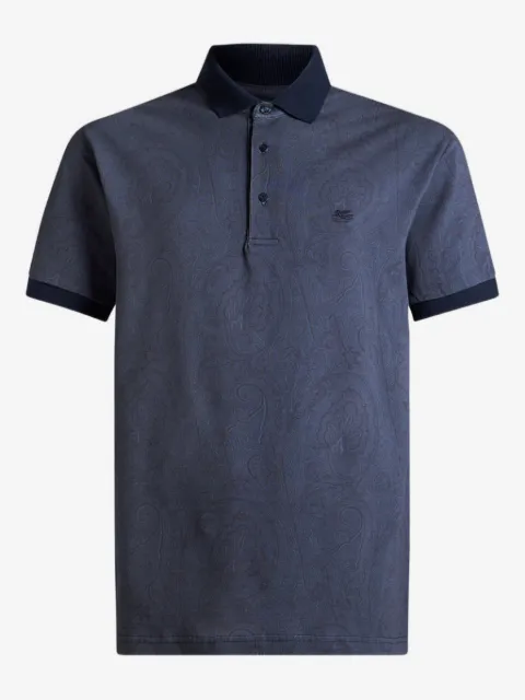ETRO cotton polo shirt with arnica motif