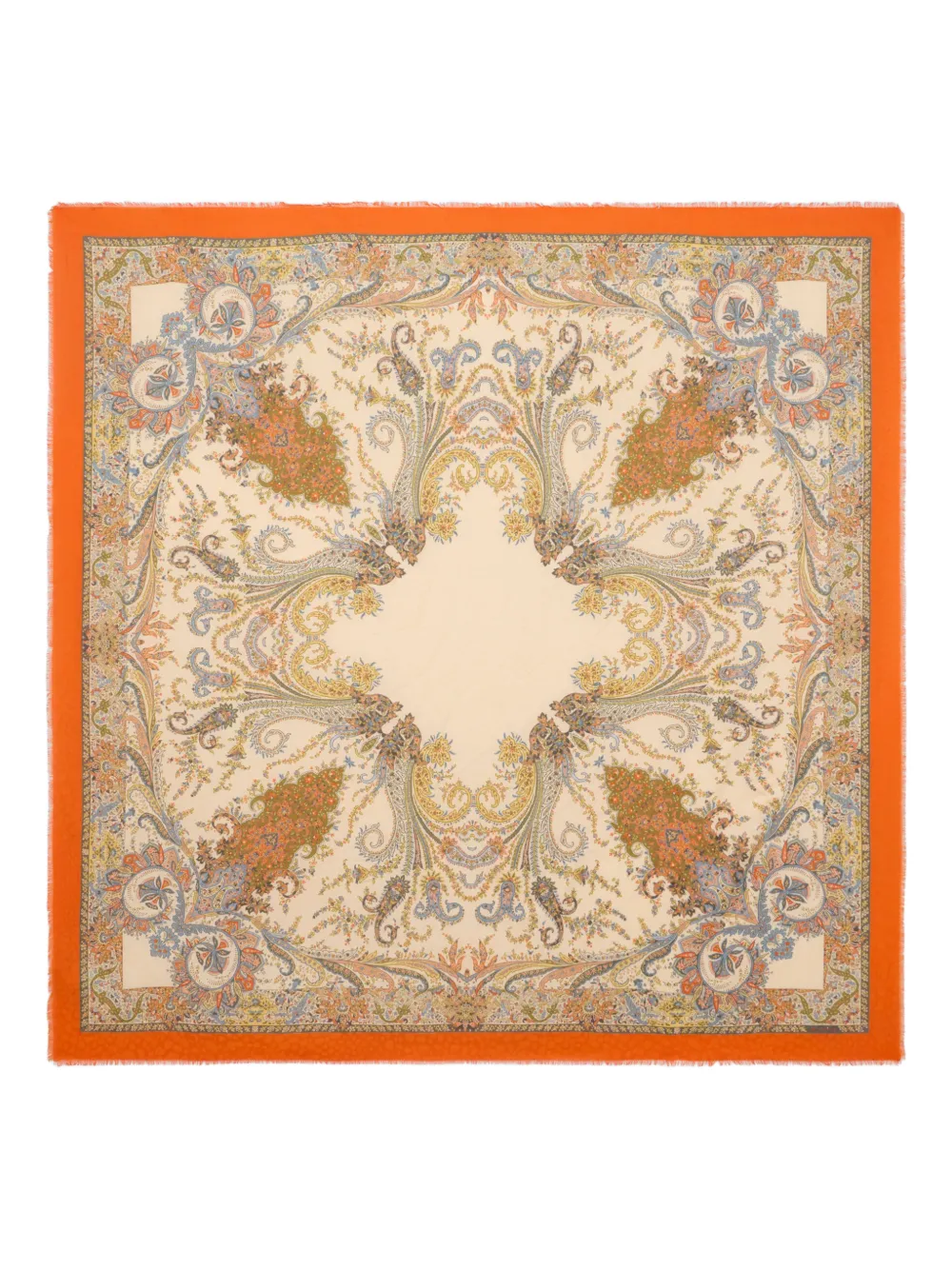 ETRO floral-paisley shawl - Nude