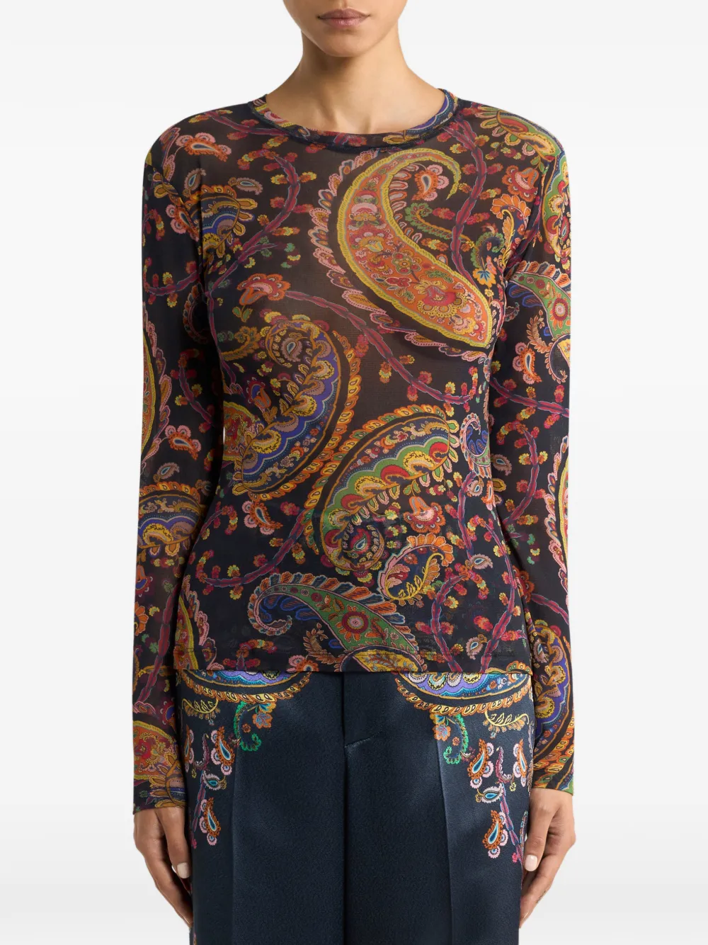  Etro Paisley-pattern Top - Blue 