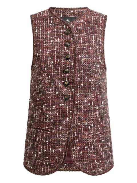 ETRO tweed button waistcoat