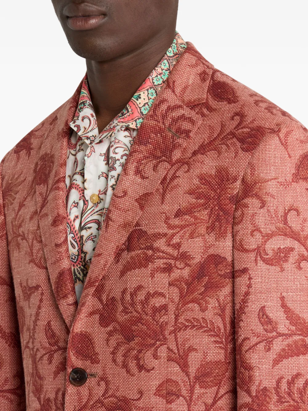 ETRO Blazer met enkele rij knopen Rood