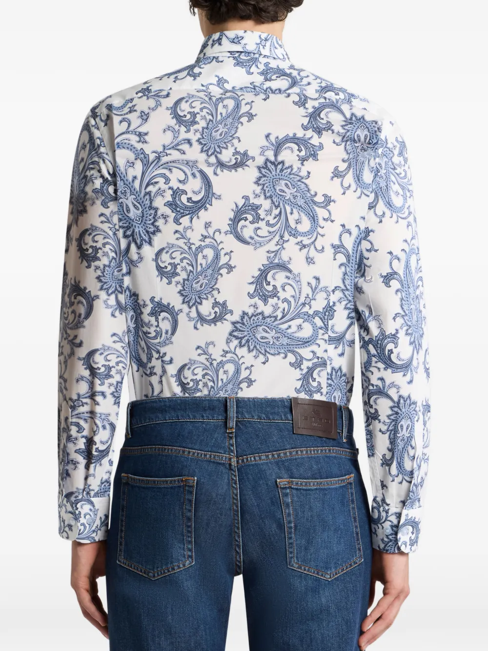 ETRO paisley cotton shirt Wit