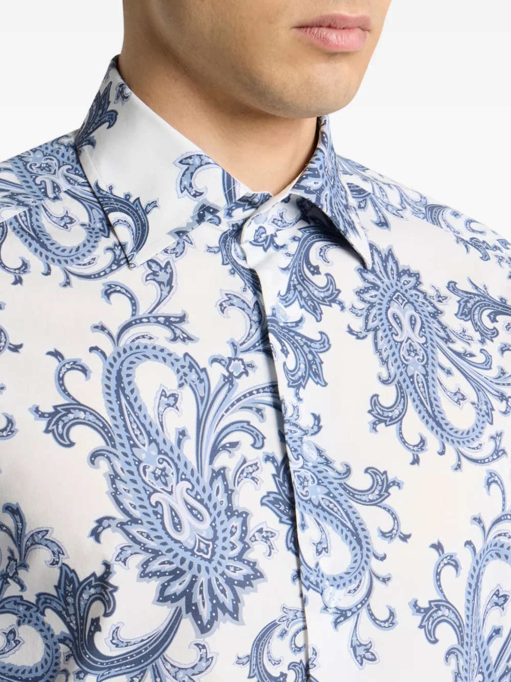 ETRO paisley cotton shirt Wit