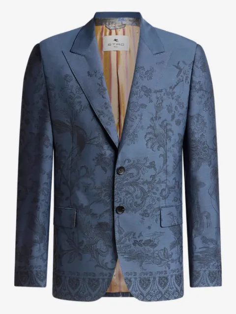 ETRO blazer de lana en jacquard
