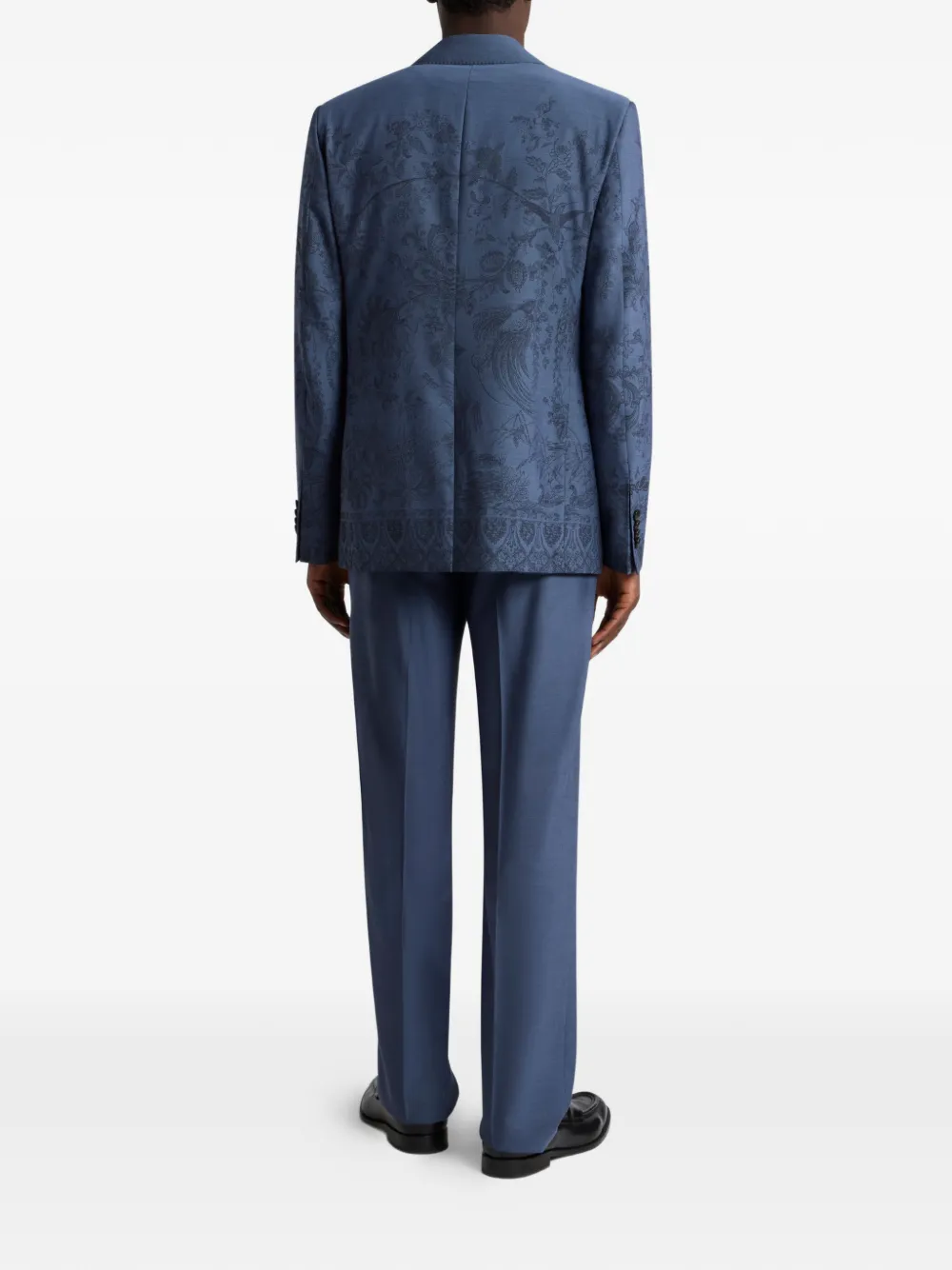 ETRO Wollen blazer met jacquard Blauw