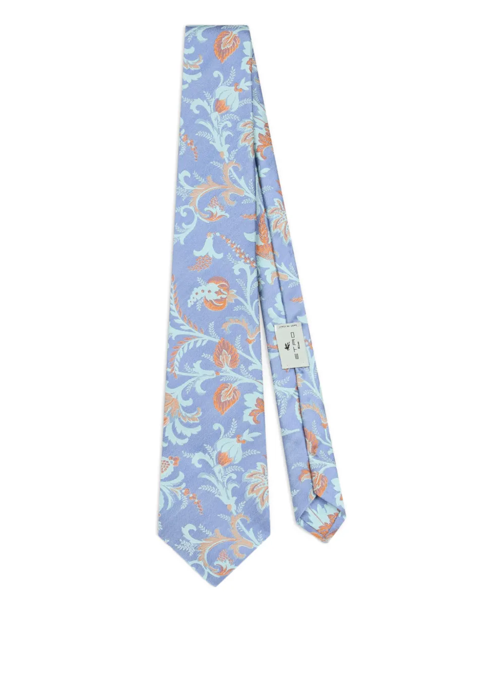 ETRO jacquard floral tie - Blu