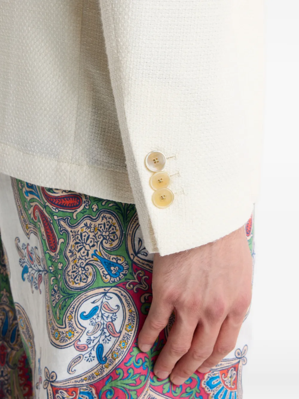 ETRO Blazer met enkele rij knopen Wit