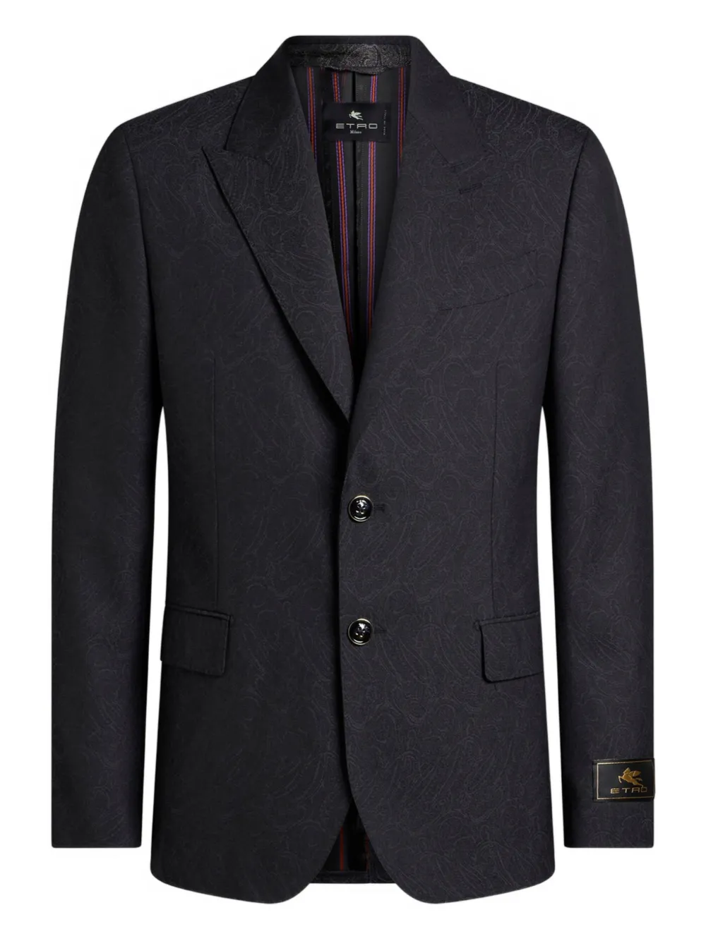 ETRO chamarra en jacquard con botones | negro | Image 1