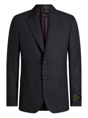 Prada detachable-collar Wool Blazer | Blue | FARFETCH RO
