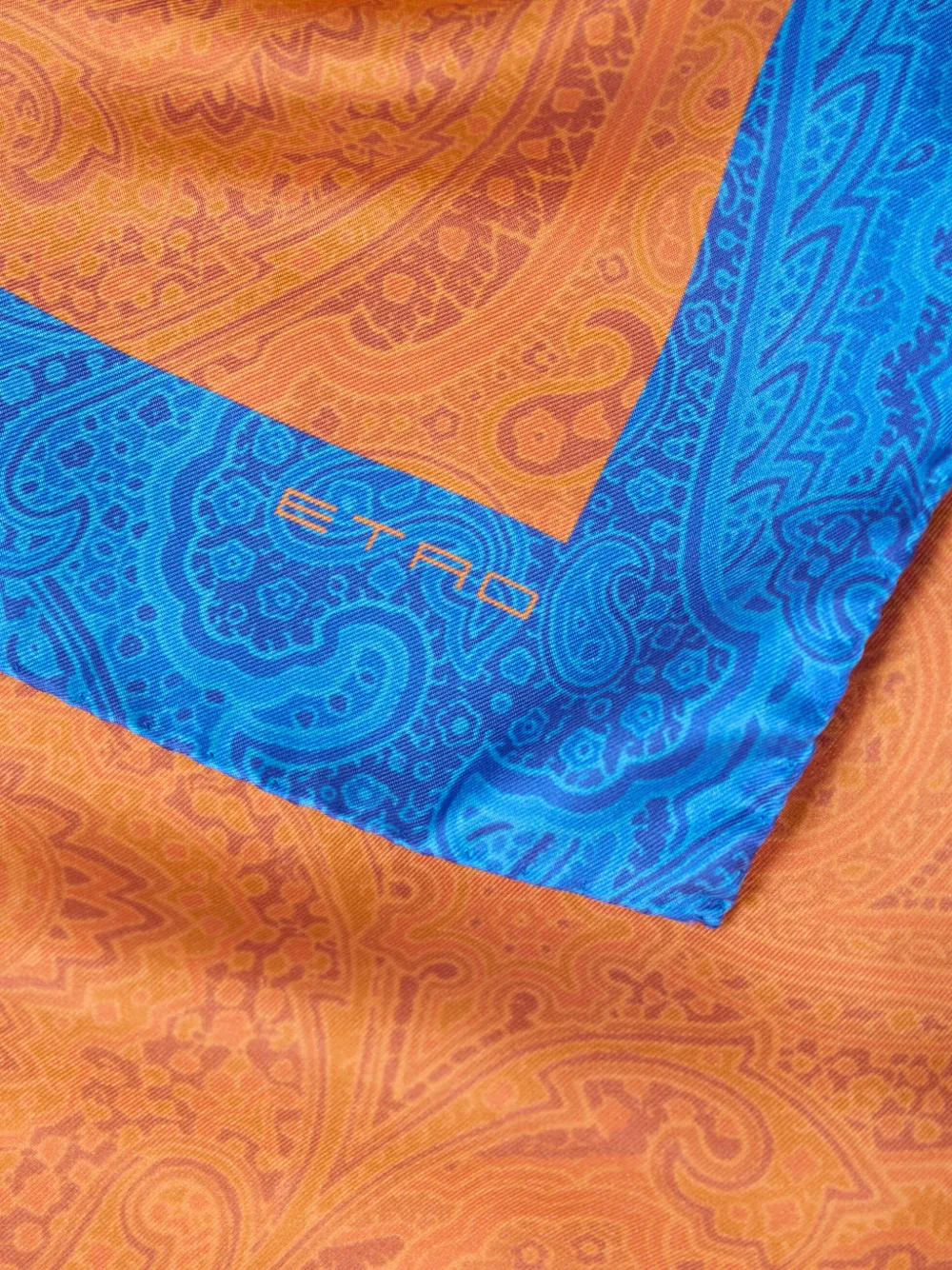 ETRO paisley silk scarf - Oranje