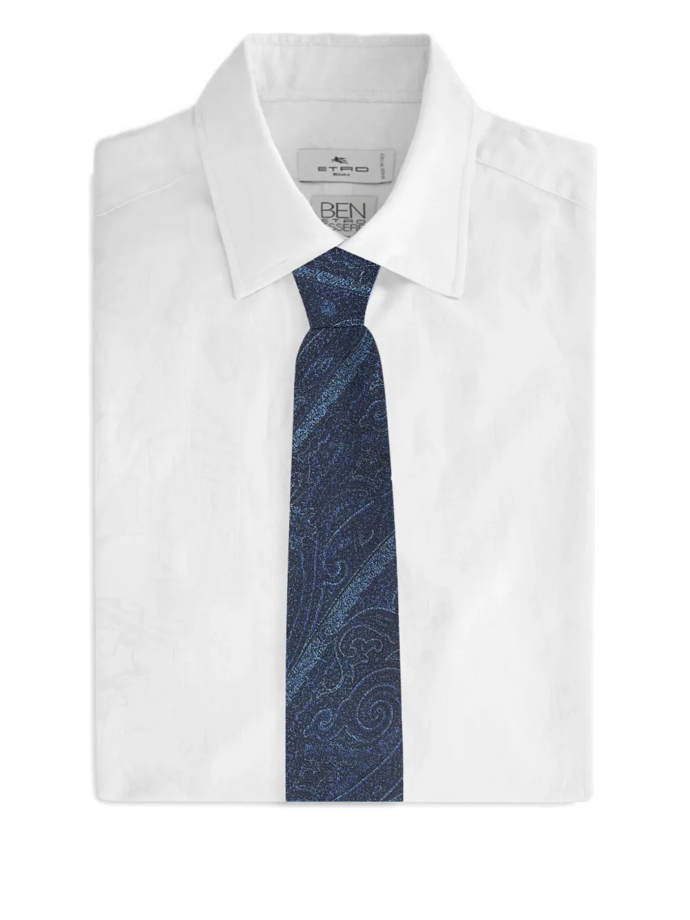 ETRO jacquard motif tie Blauw