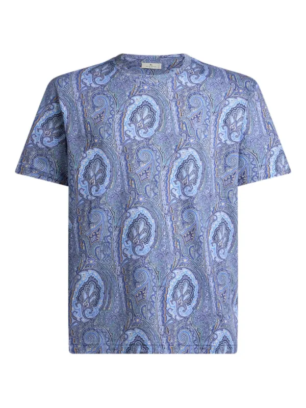 ETRO フローラル ペイズリー Tシャツ | ブルー | FARFETCH JP