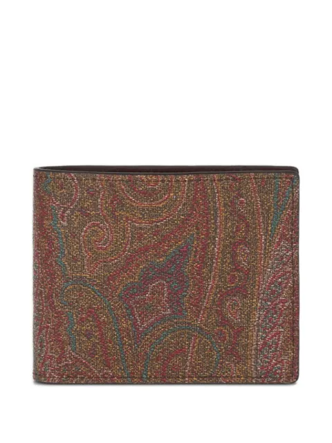 ETRO cartera plegable con motivo de cachemira